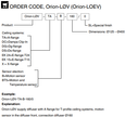 Order Code for Orion LØV